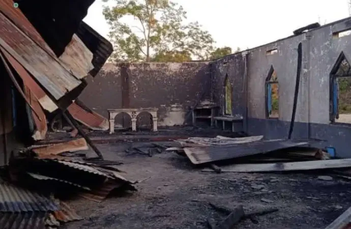 Assam Church Destroyed by Fire Amid Rising Tensions Between Hindu and Christian Communities