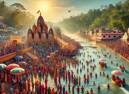 Barak Valley’s ‘Mini Kumbh’ Begins: Thousands Gather for Sacred Baruni Snan in Assam