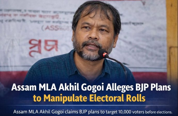 Assam MLA Akhil Gogoi Alleges BJP Plans to Manipulate Electoral Rolls